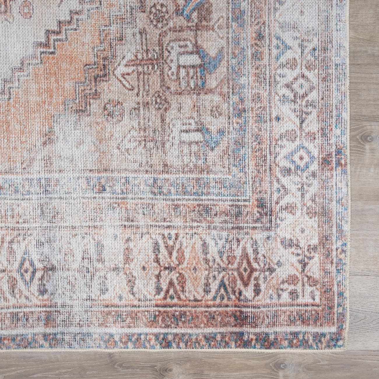 Arncliffe Vintage Flat Pile Washable Rug