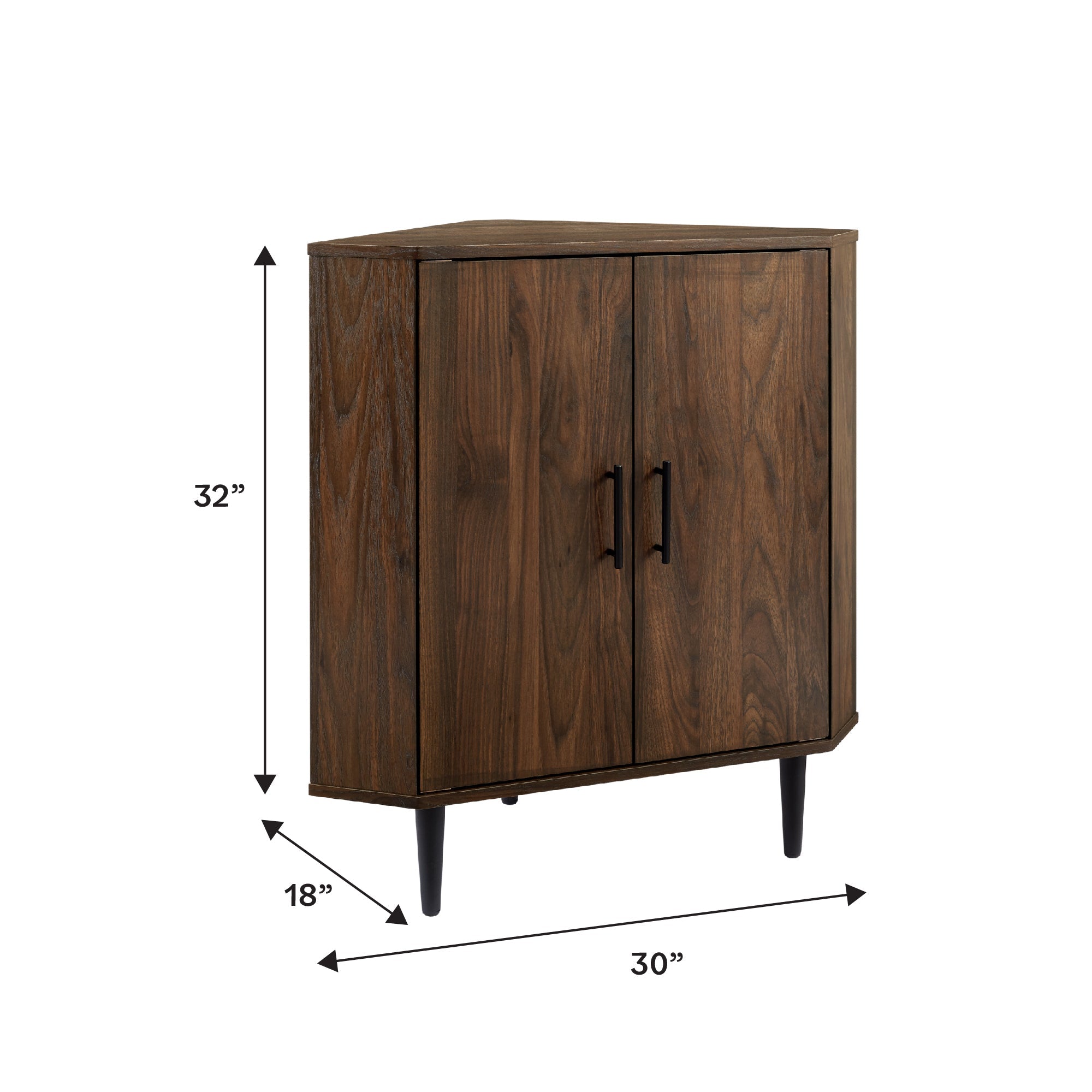 Nora 30" 2- Door Corner Accent Cabinet