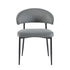 Alexis Modern Upholstered Curved Dining Chair, set of 2