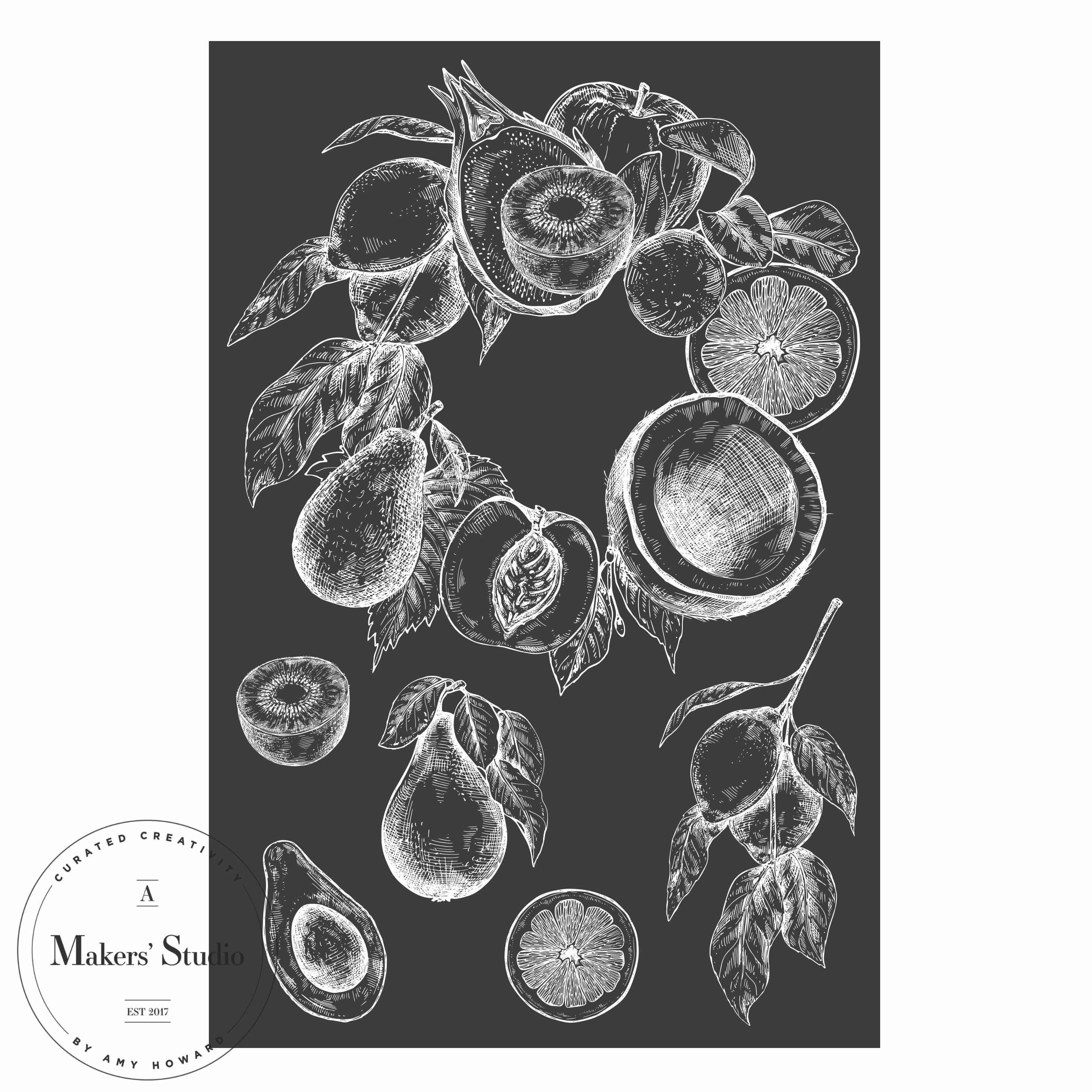 Fresh Fruit - Mesh Stencil 12x18