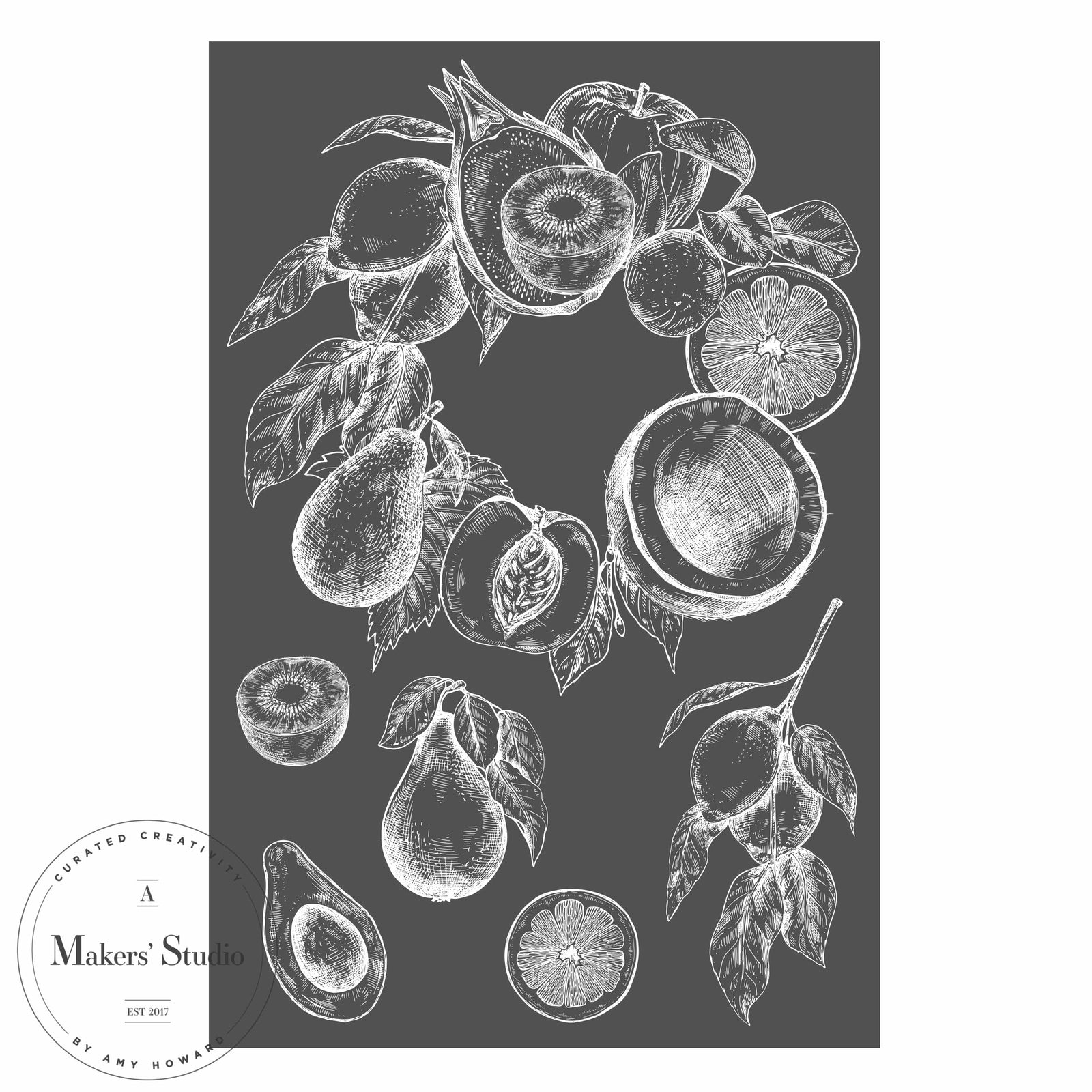 Fresh Fruit - Mesh Stencil 12x18