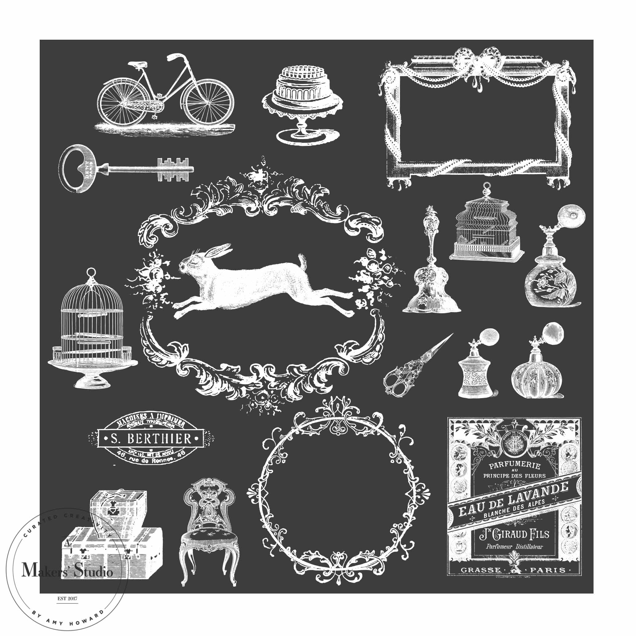 Vintage Paris - Mesh Stencil 12x12