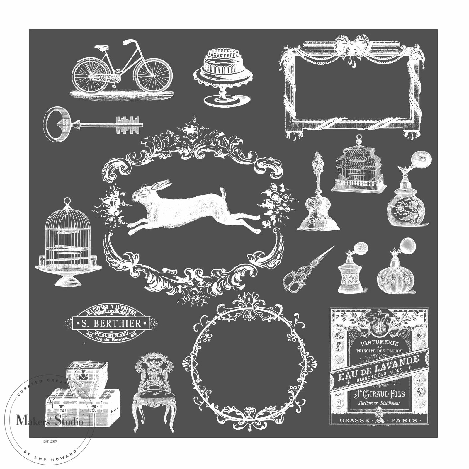 Vintage Paris - Mesh Stencil 12x12