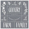 Wreath Trio Country - Mesh Stencil 12x12