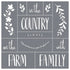 Wreath Trio Country - Mesh Stencil 12x12