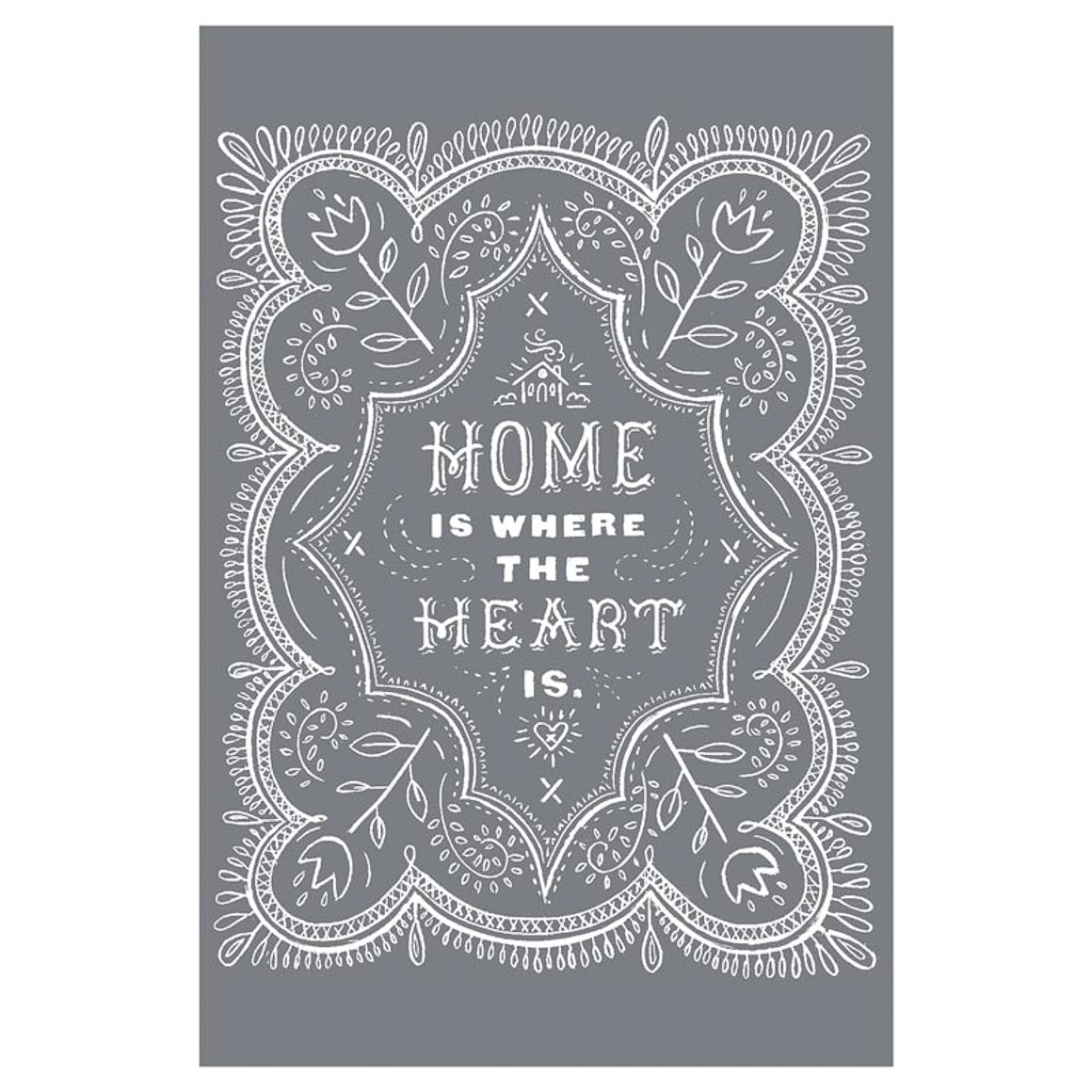 Home Heart - Mesh Stencil 12x18