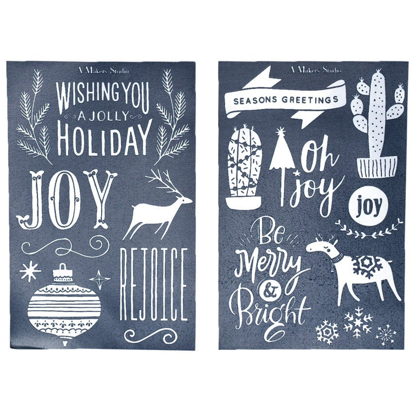 Wishing You Joy - Mesh Stencil 2 pack - 5.5 x 8.5