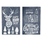 Oh Deer It's Christmas - Mesh Stencil 2 pack - 5.5 x 8.5
