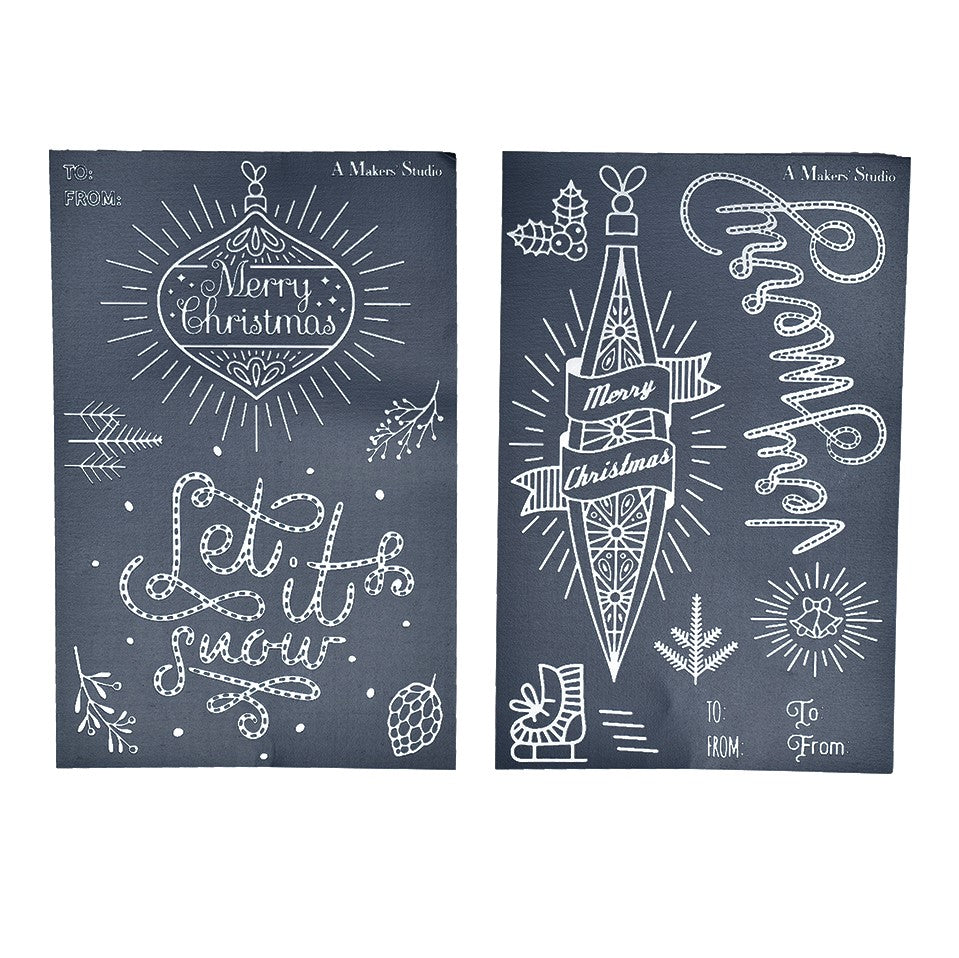 Let It Snow - Mesh Stencil 2 pack - 5.5 x 8.5