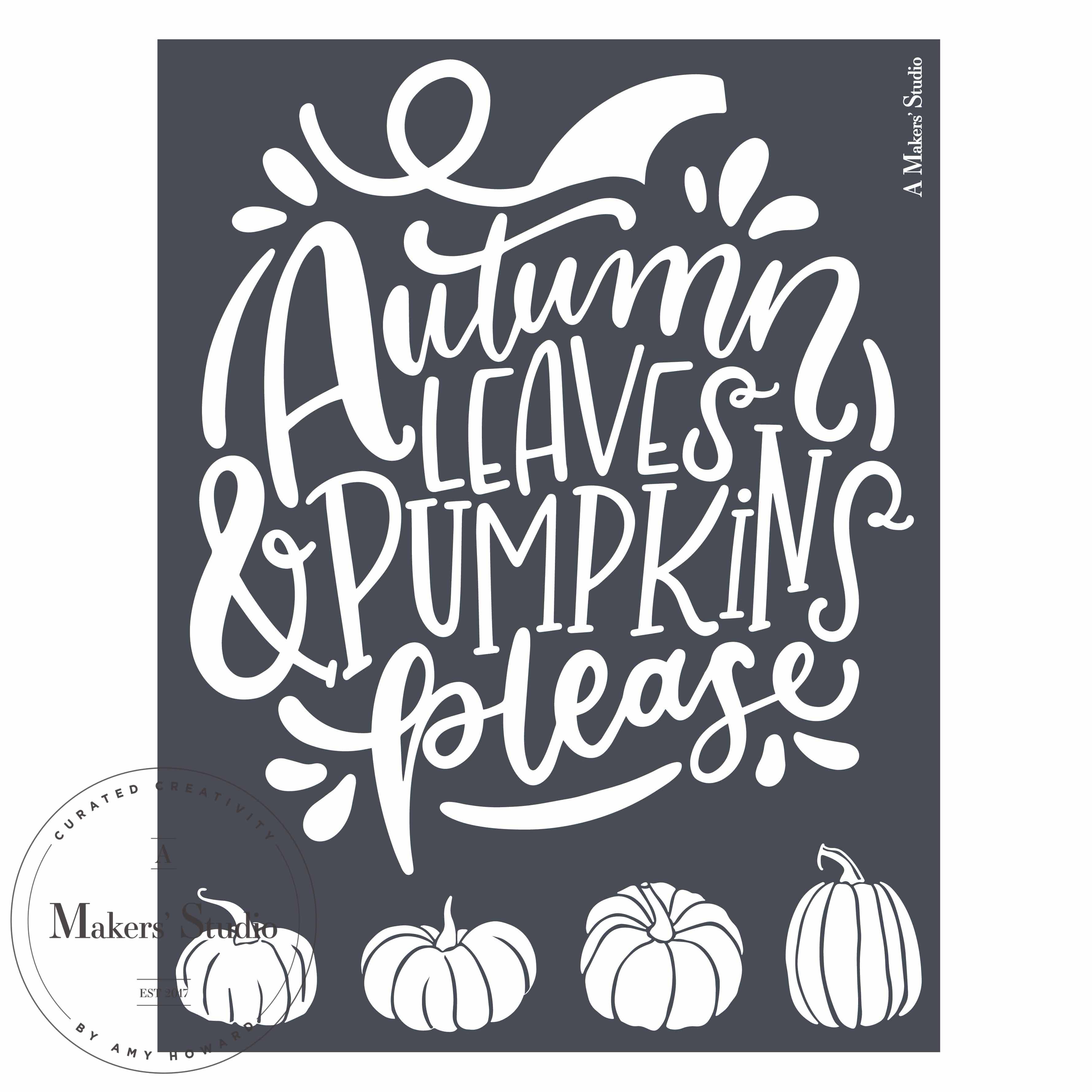 Pumpkins Please - Mesh Stencil 8.5x11