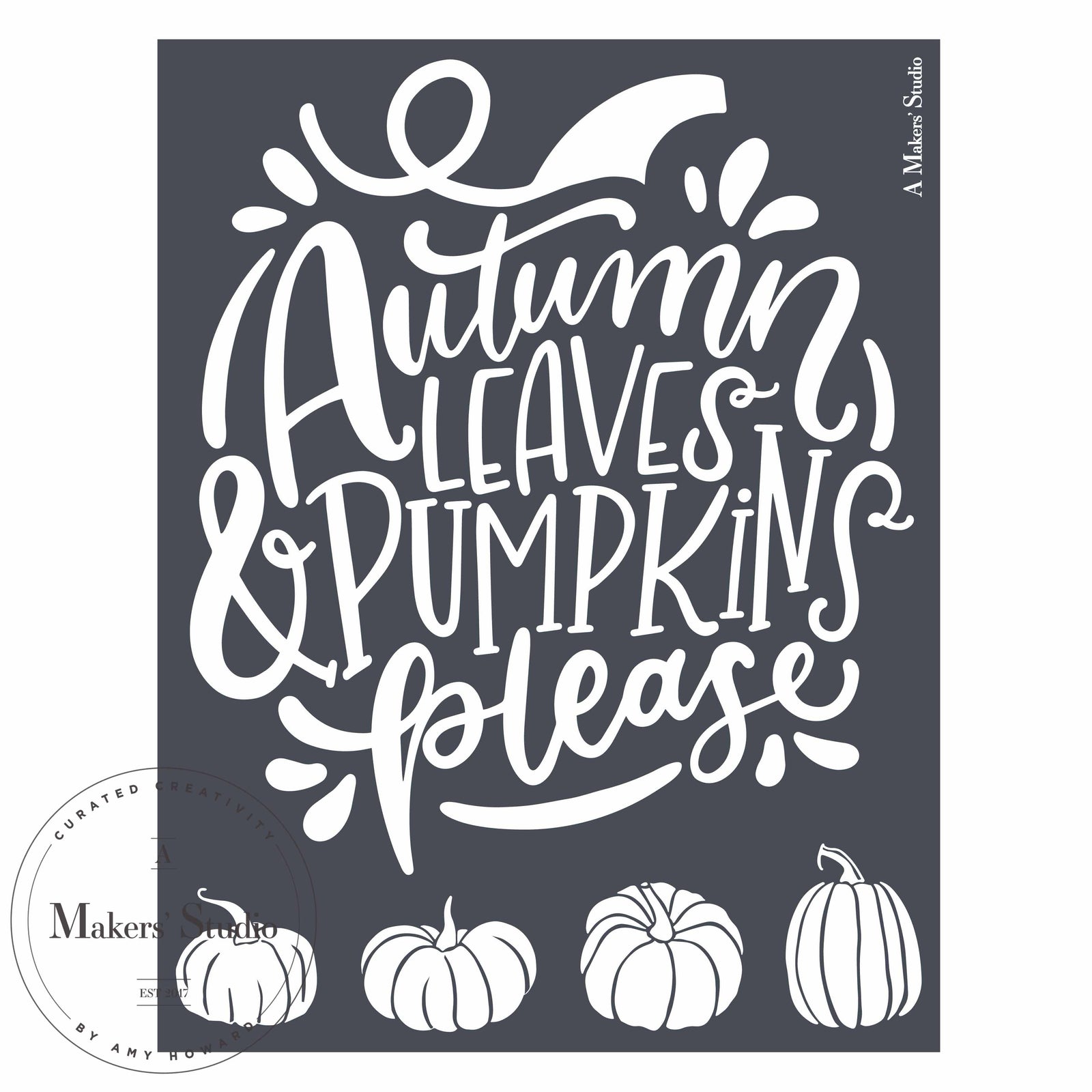 Pumpkins Please - Mesh Stencil 8.5x11