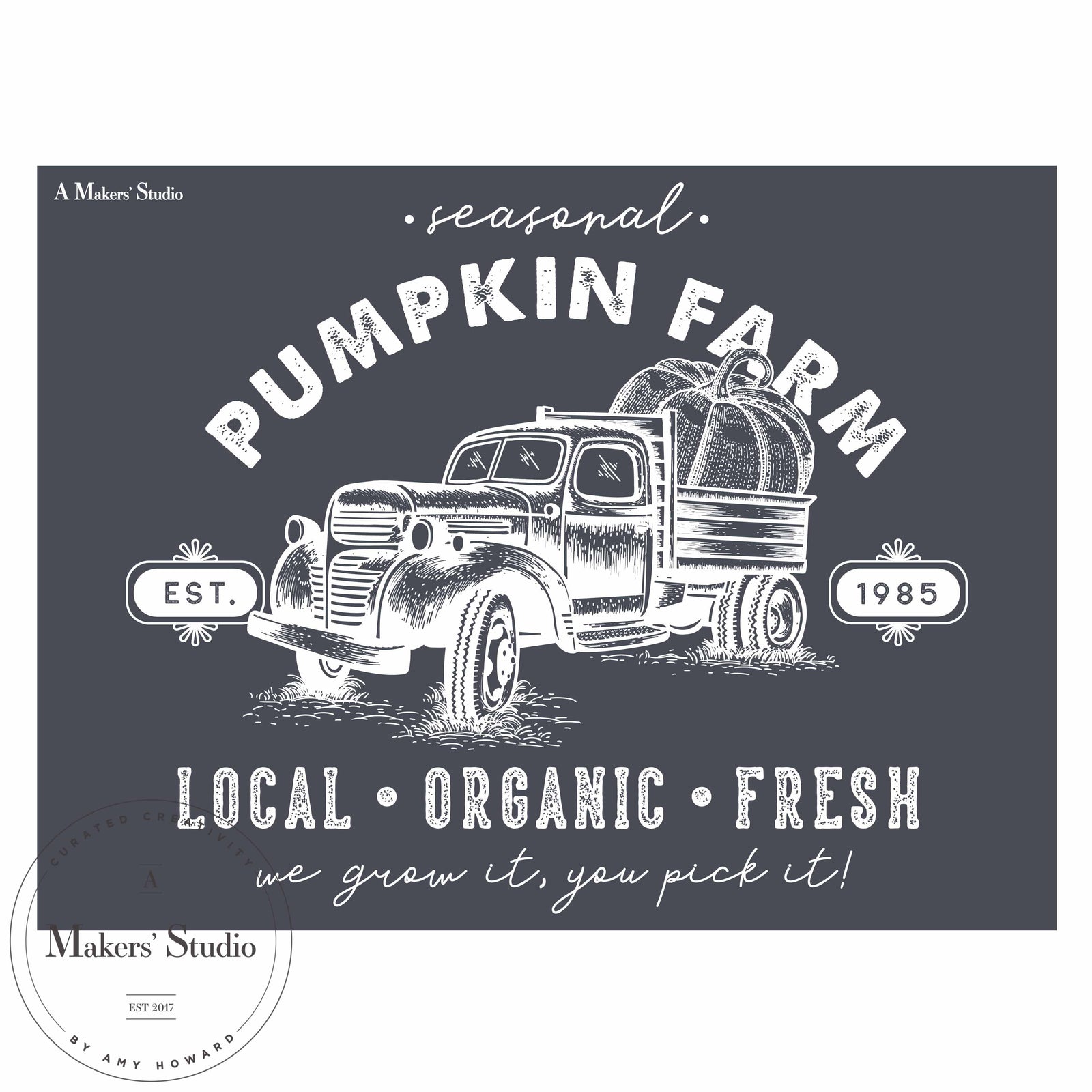 Pumpkin Farm - Mesh Stencil 9x12