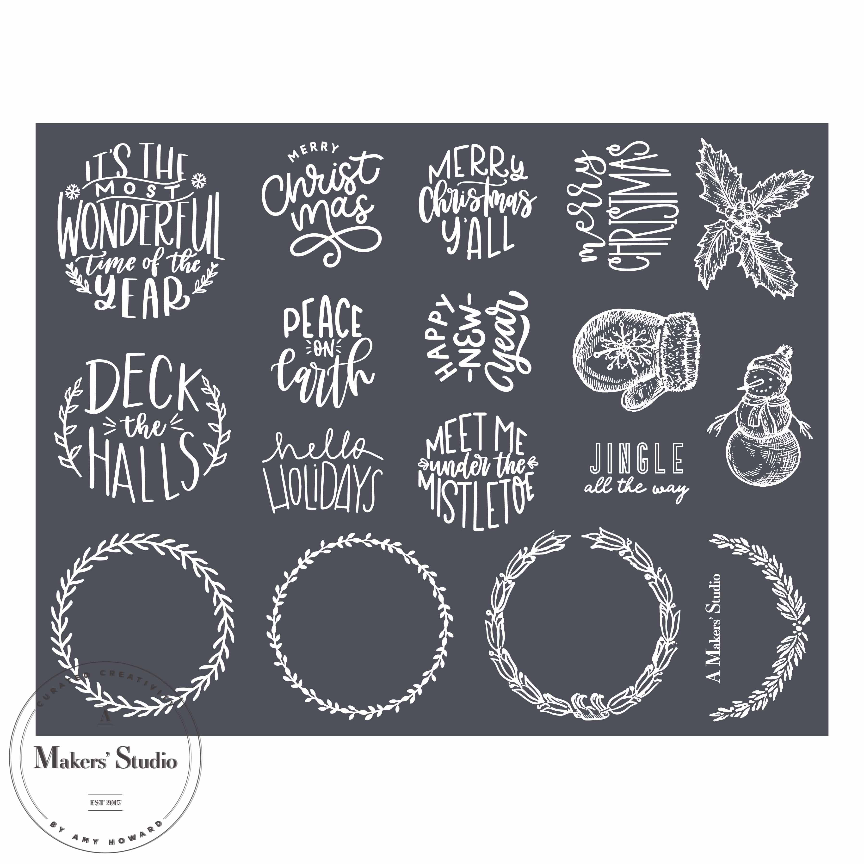 Jingle All the Way - Mesh Stencil 8.5x11