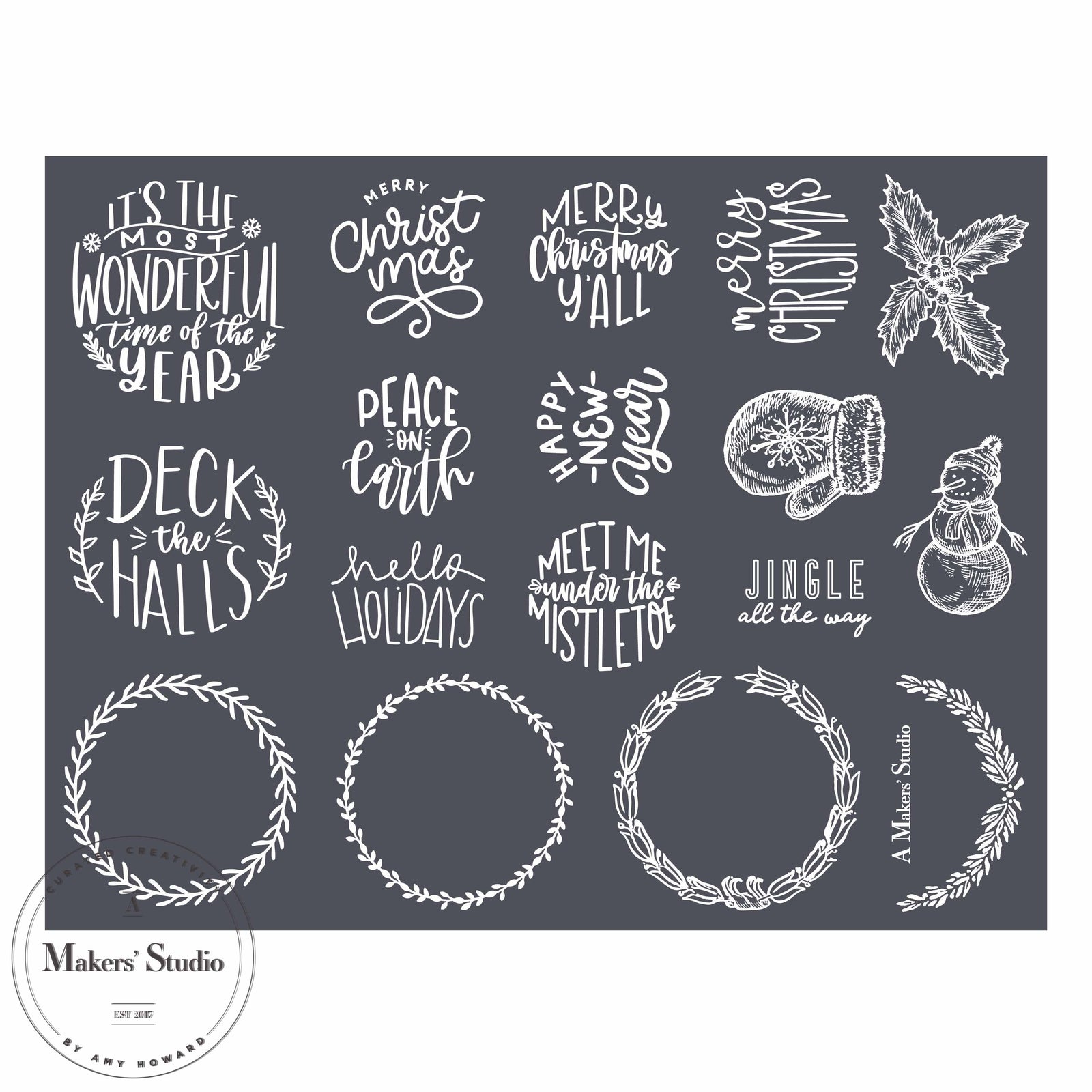 Jingle All the Way - Mesh Stencil 8.5x11