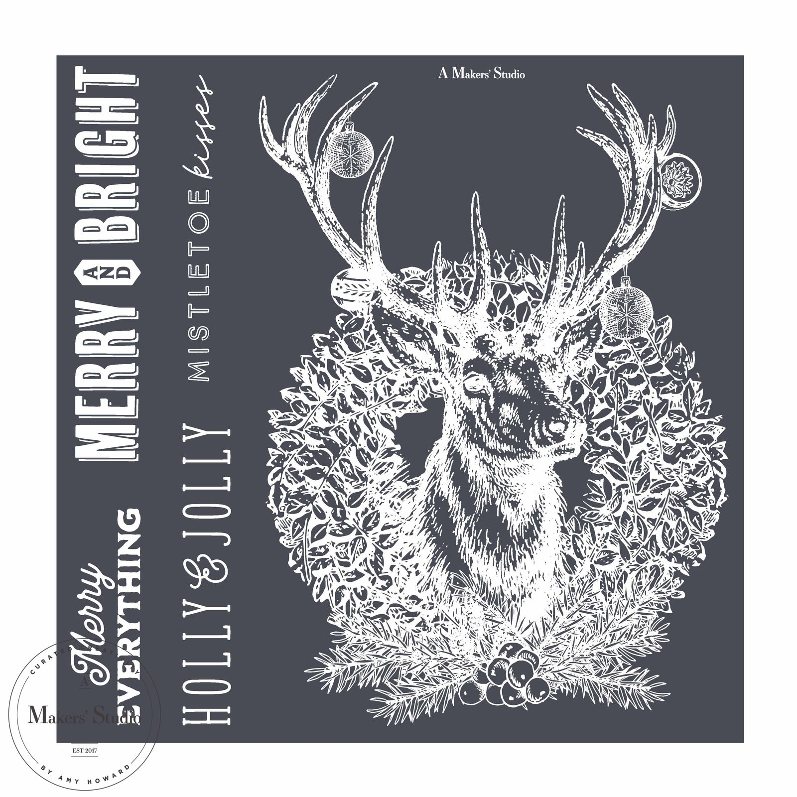 Regal Deer - Mesh Stencil 12x12