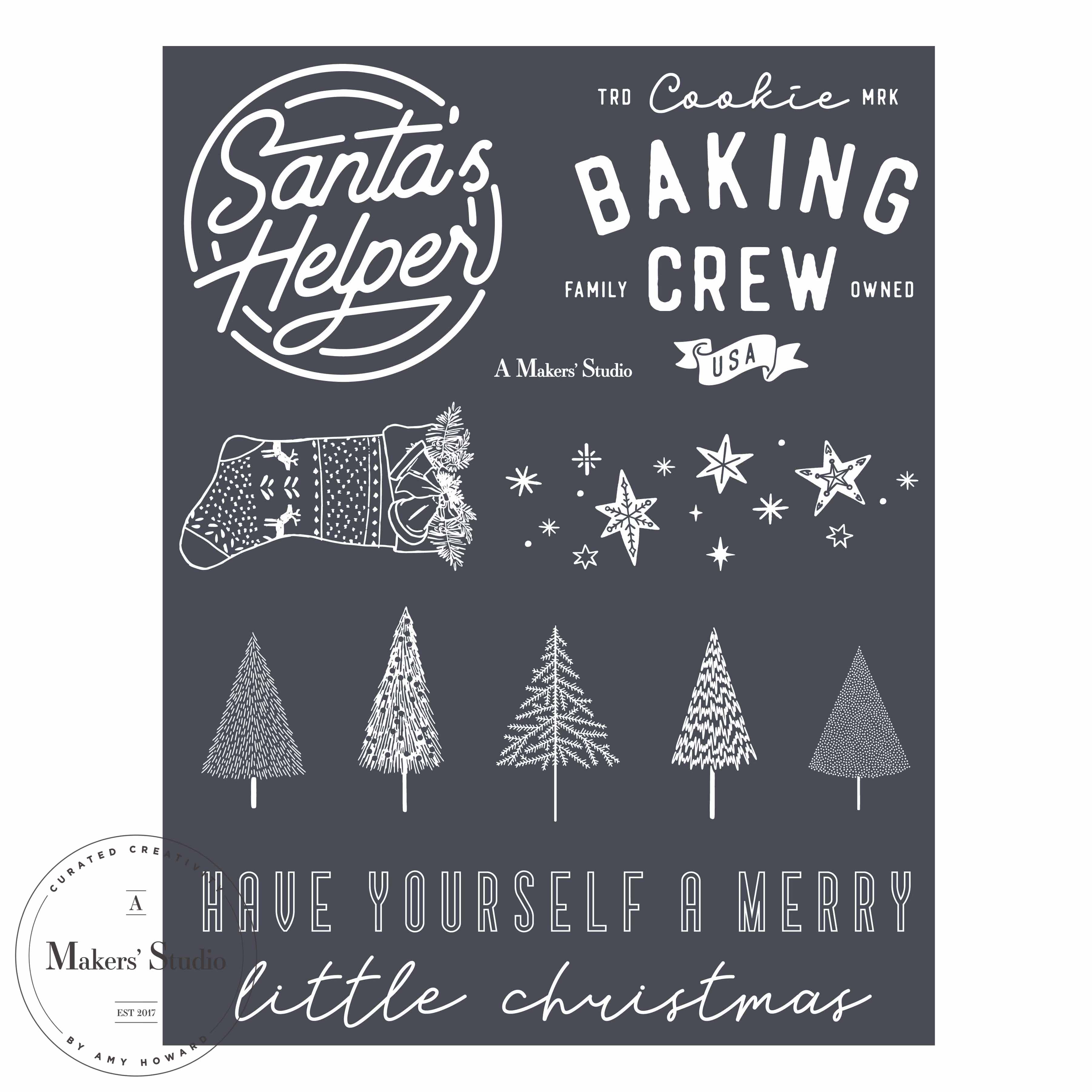 Santa's Helper - Mesh Stencil 8.5x11