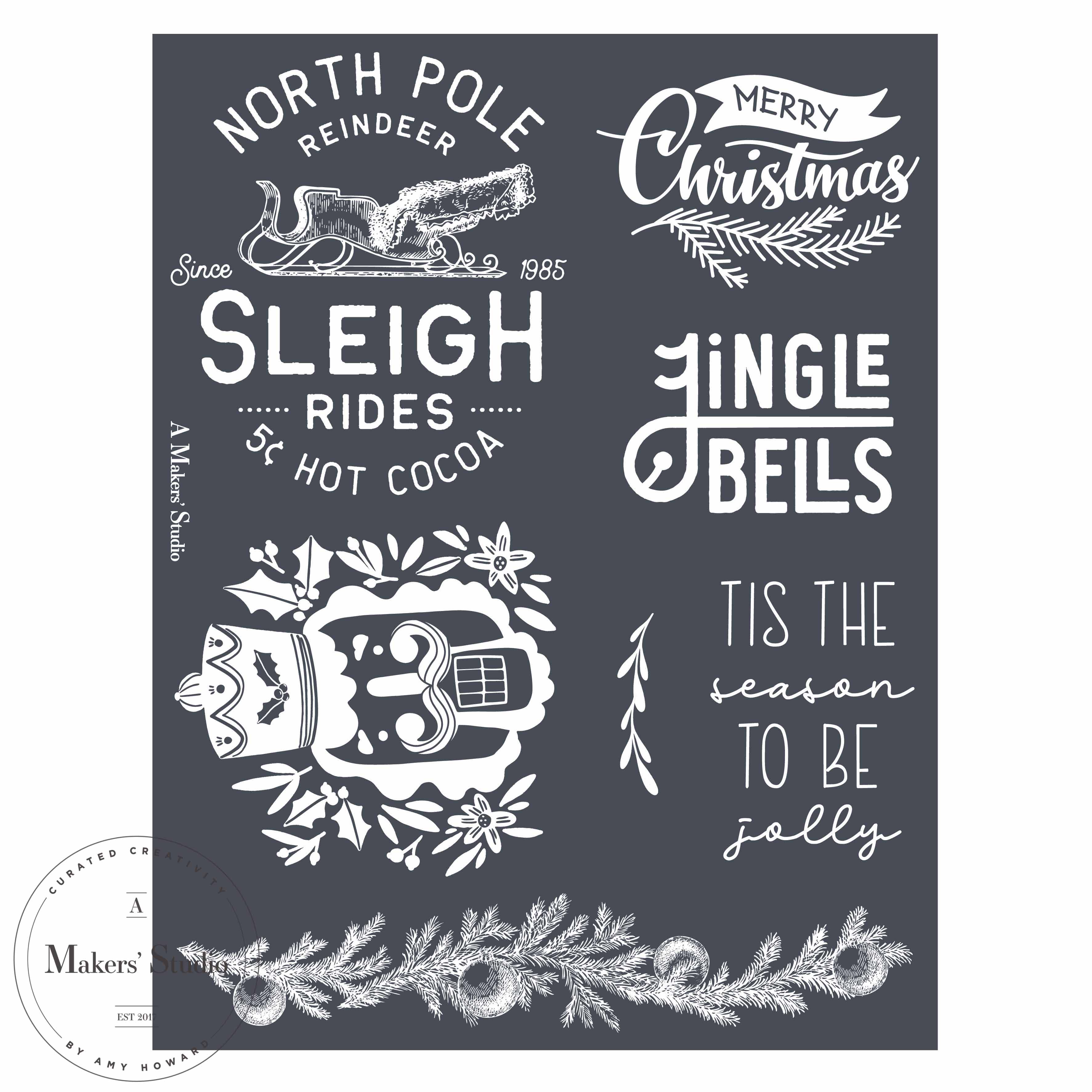 Sleigh Rides - Mesh Stencil 8.5x11