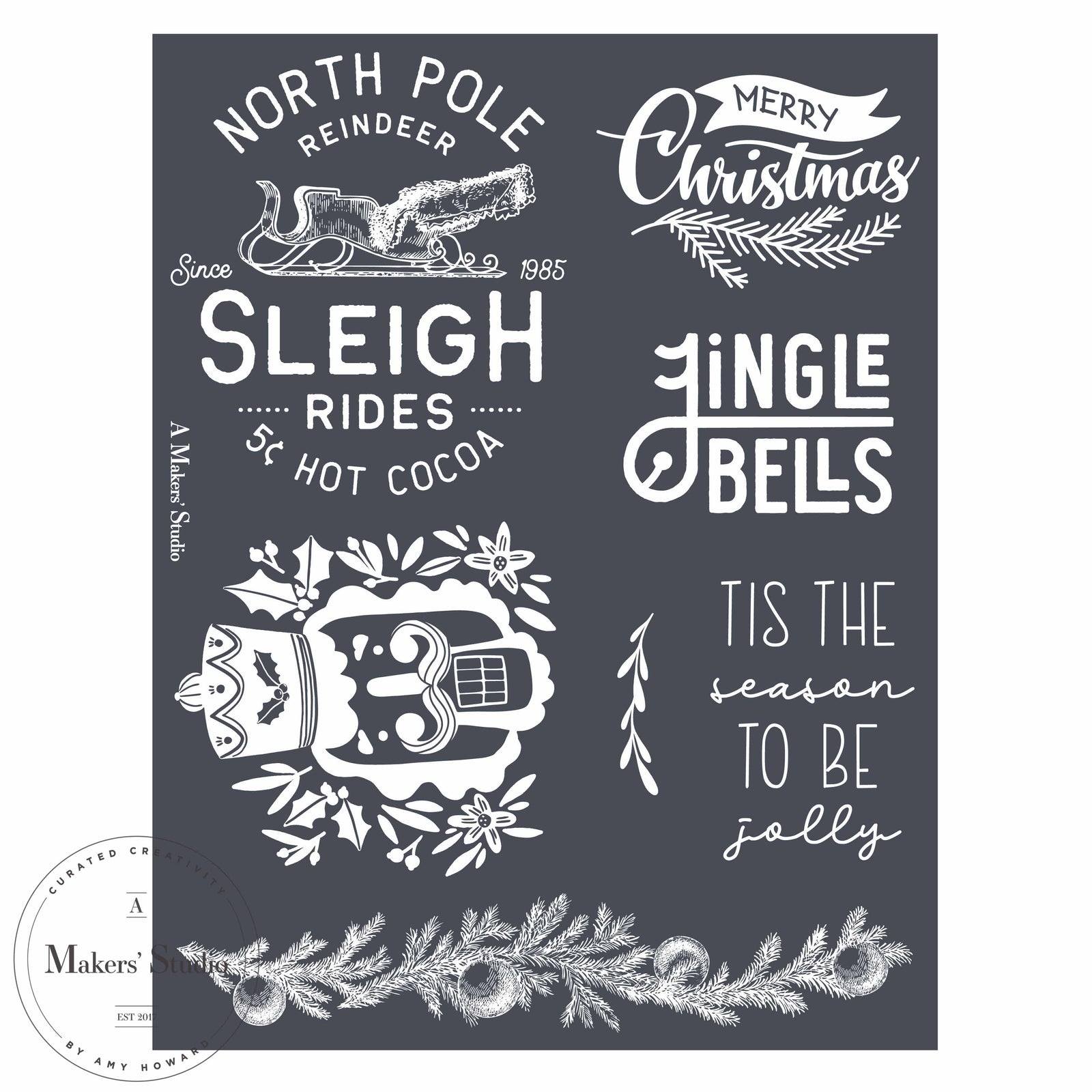 Sleigh Rides - Mesh Stencil 8.5x11