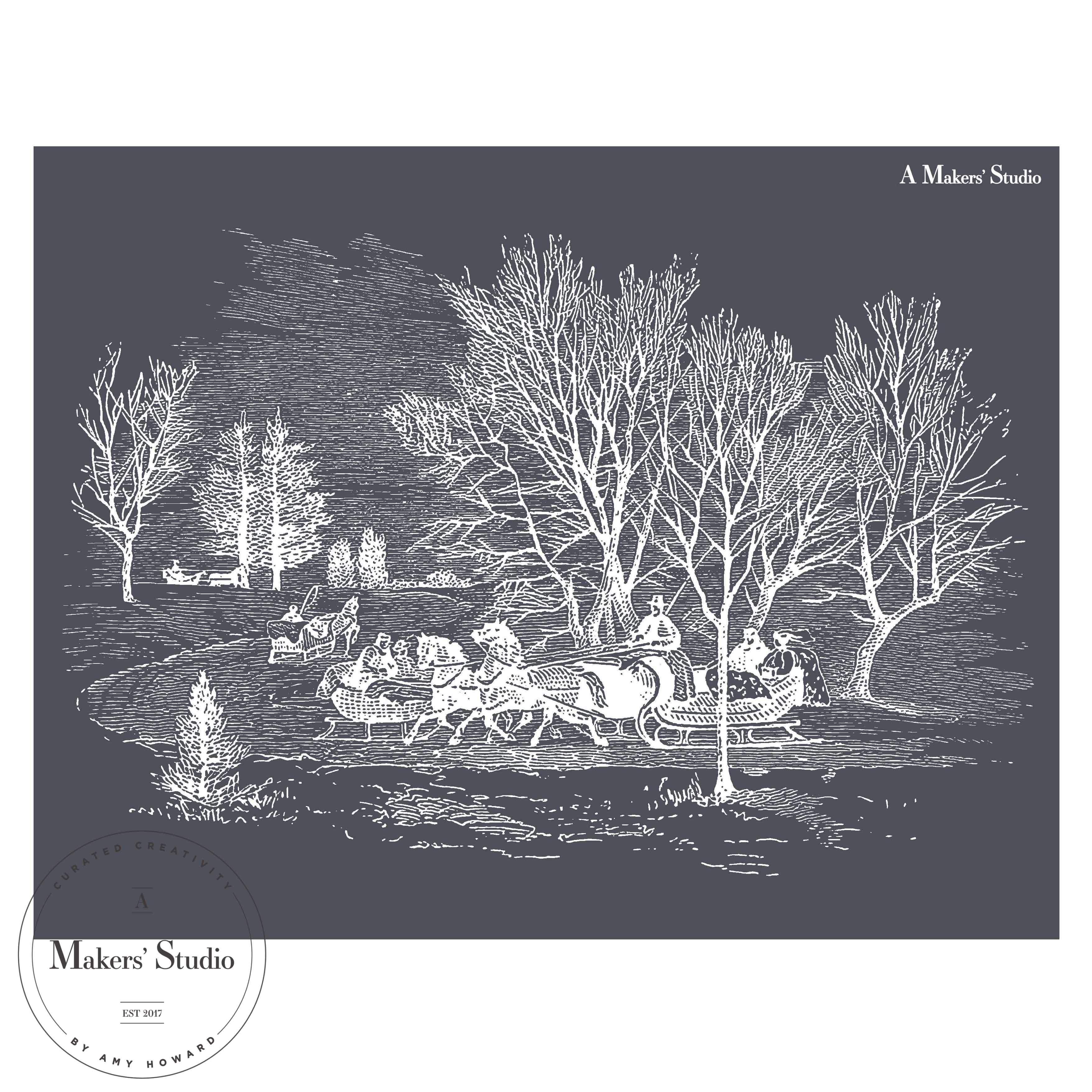 Winter Scene - Mesh Stencil 8.5x11