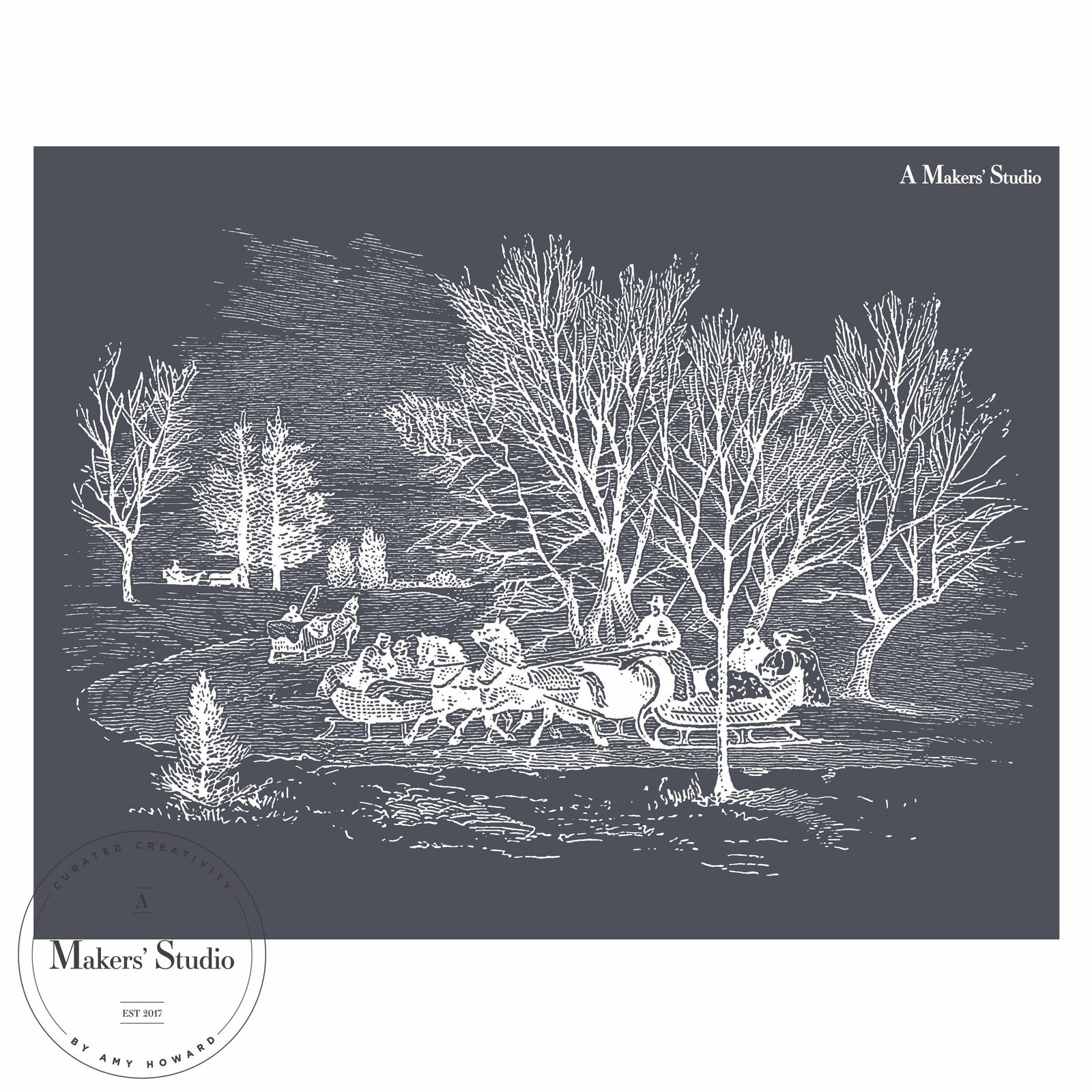 Winter Scene - Mesh Stencil 8.5x11