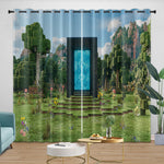 A Minecraft Movie Curtains Blackout Window Drapes Room Decoration