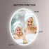 LuminaMirror Oval Frameless LED Anti-Fog Dimmable Bathroom Vanity Mirror