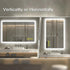 SmartGlow Dimmable LED Frameless Anti-Fog Bathroom Vanity Mirror