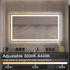GlareGuard Rectangular Anti-Fog Dimmable Backlit LED Bathroom Vanity Mirror