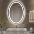 SmartReflex Oval LED Mirror Backlit 3000K-6400K Frameless Anti-Fog Dimmable Bathroom/Vanity Mirror