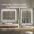 GlareGuard Rectangular Anti-Fog Dimmable Backlit LED Bathroom Vanity Mirror