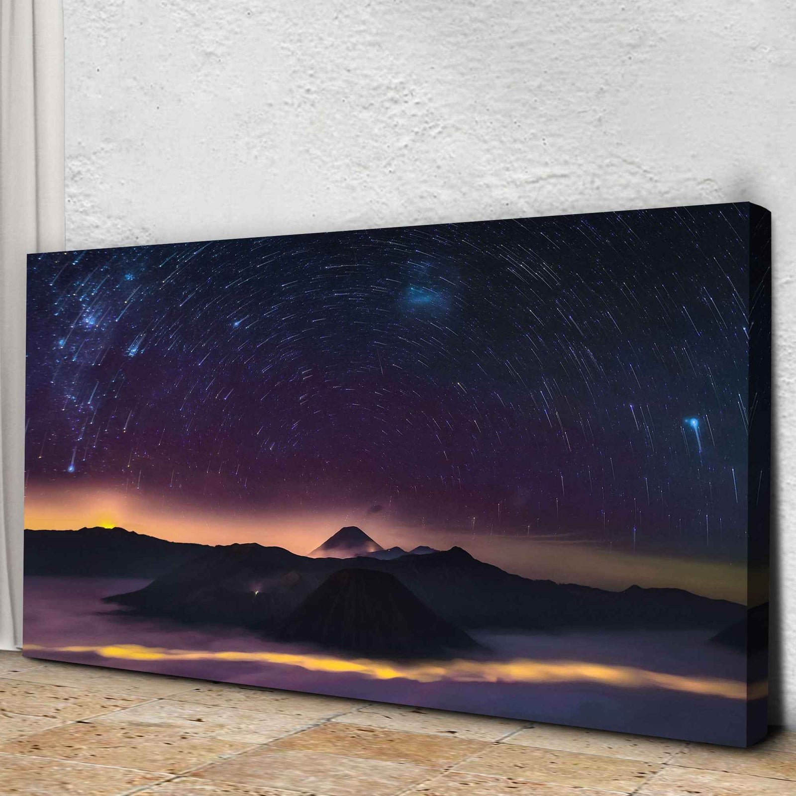 Majestic Starry Night Sky Canvas Wall Art