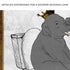 King Elephant On Toilet Canvas Wall Art