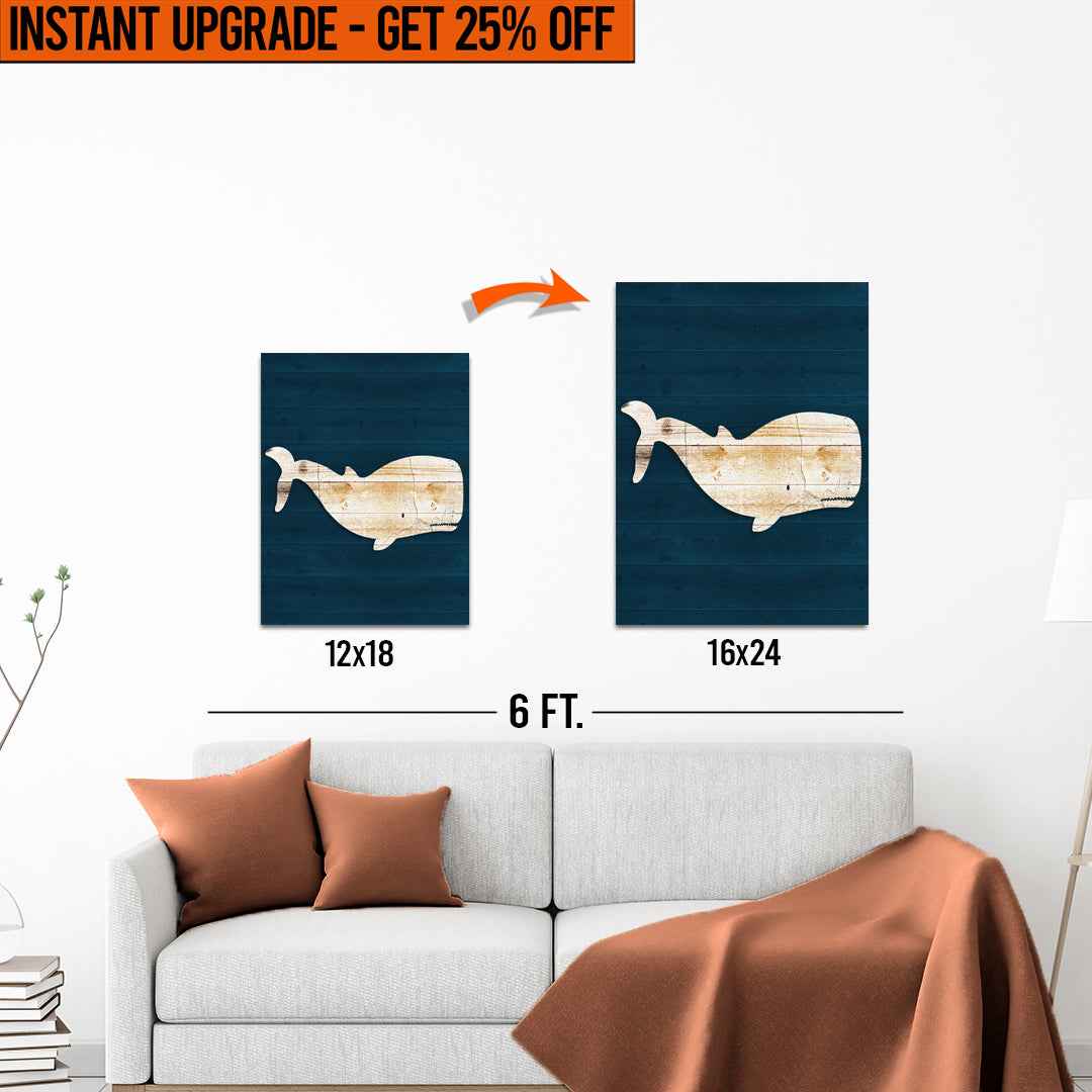 Upgrade Your 18x12 Inches 'White Whale' Canvas To 24x16 Inches