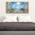 Morning Beach Window Scenery Wall Art