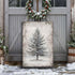 Vintage Christmas Tree Wall Art with Free Personalized Christmas Card