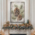 Vintage Winter Pine Cone Christmas Wall Art II