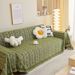 Leaf Universal Furniture Protector Chenille Couch Cover, Large Couch Cover Blanket for Couch Sofa