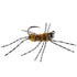 3 Pack Barbless Pat's Barred Rubber Legs Tungsten Bead Jigged Coffee/Tan Euro Nymph  - Hook Size 6