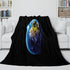 Alien Earth Blanket Pattern Flannel Throw Room Decoration