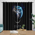 Alien Earth Curtains Pattern Blackout Window Drapes