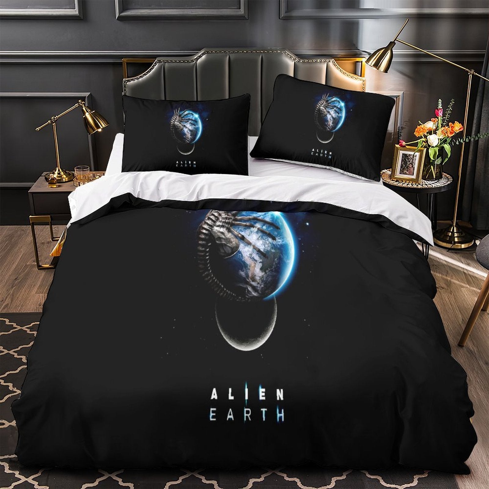 Alien Earth Duvet Cover Pattern Bedding Set Without Filler