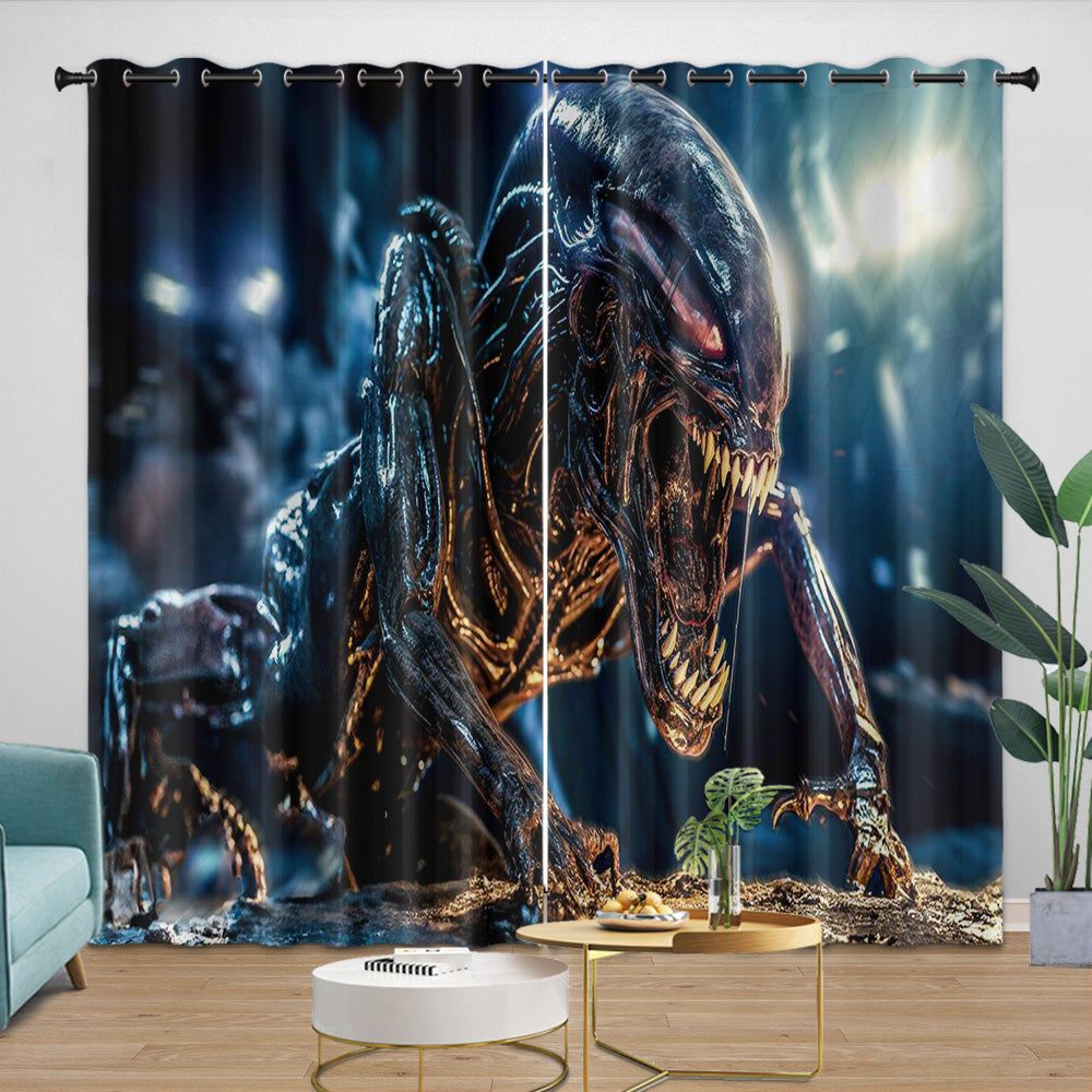 Alien Romulus Curtains Blackout Window Drapes Room Decoration