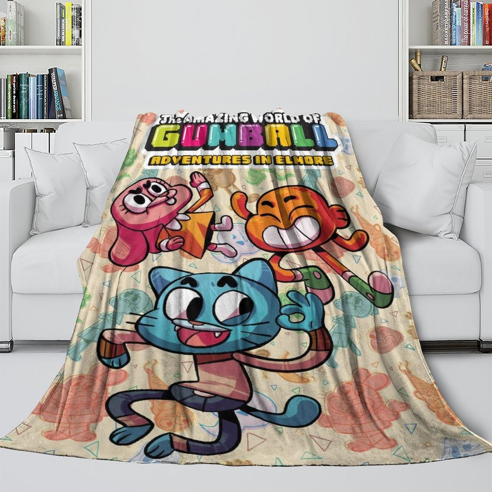 Amazing World of Gumball Blanket Flannel Throw Room Decoration