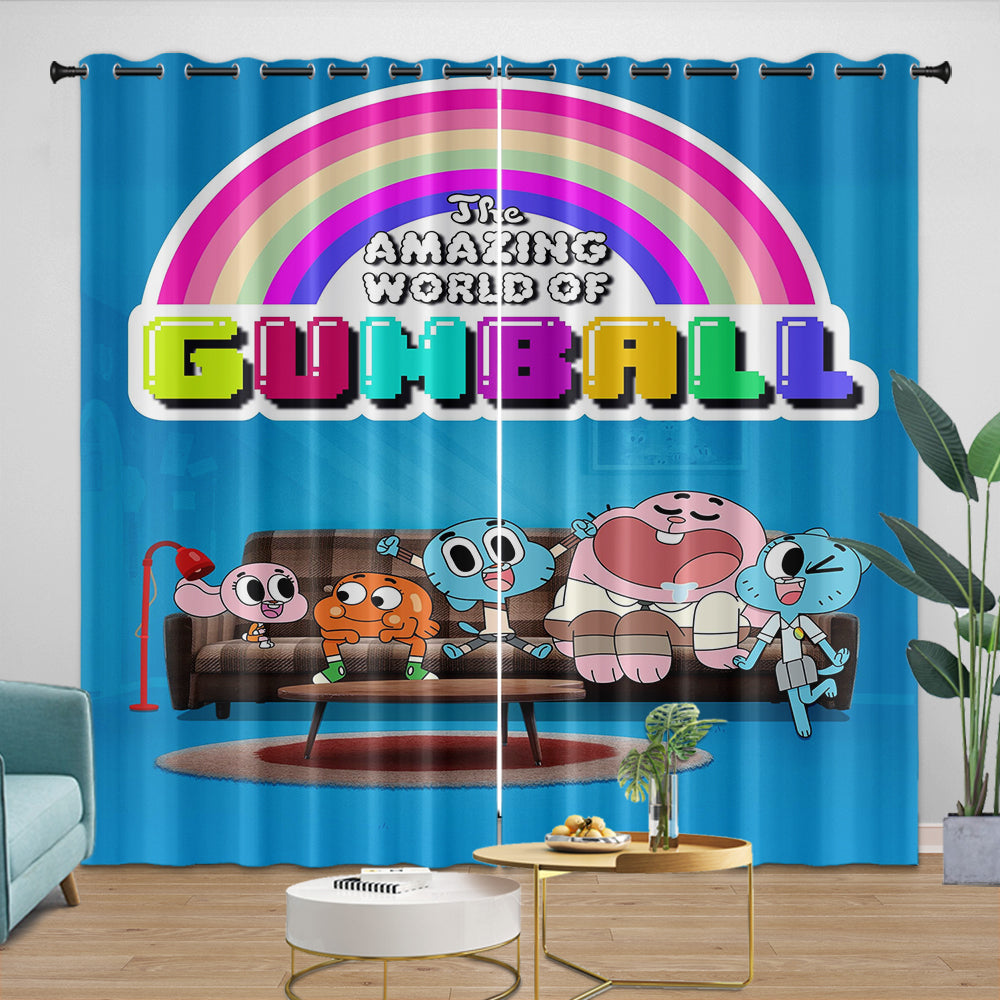 Amazing World of Gumball Curtains Movie Blackout Window Drapes