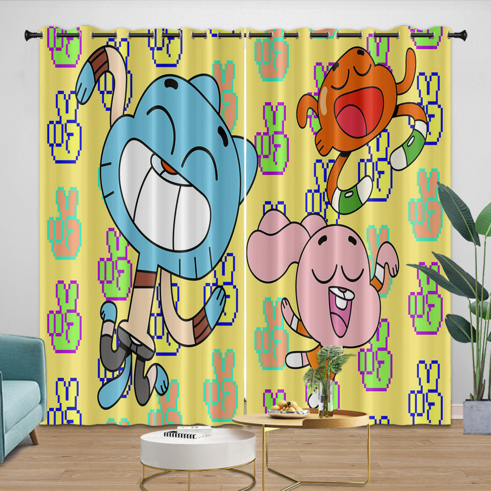 Amazing World of Gumball Curtains Movie Blackout Window Drapes