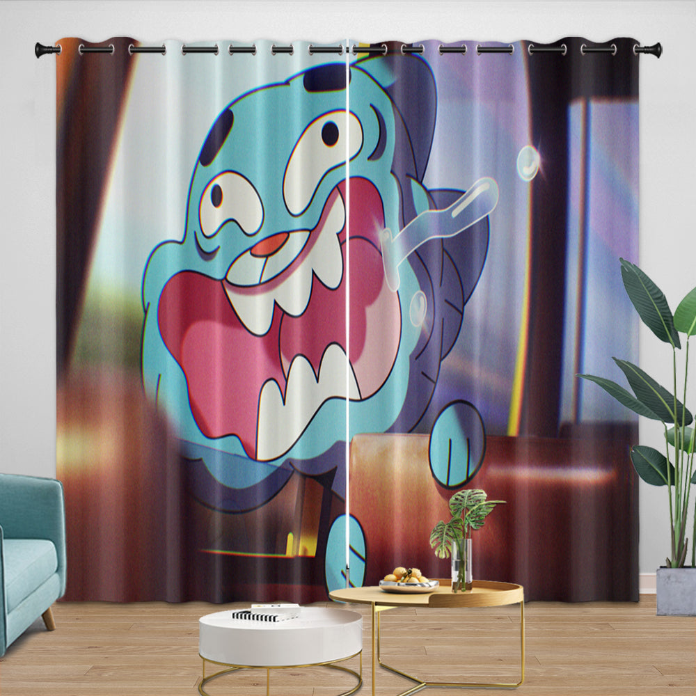 Amazing World of Gumball Curtains Movie Blackout Window Drapes