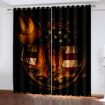 American Flag Curtains Blackout Window Drapes