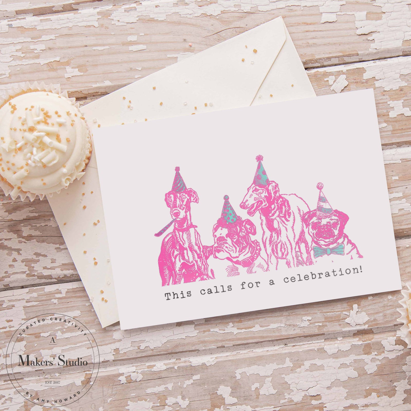 Set of 4 Folded Notecards and Envelopes 5x7