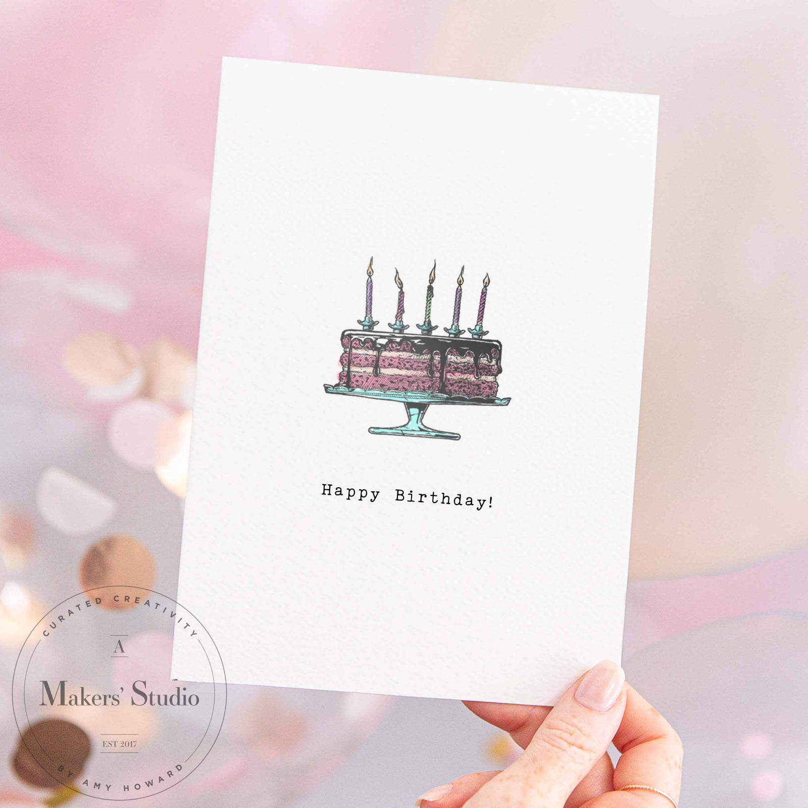 Set of 4 Folded Notecards and Envelopes 5x7