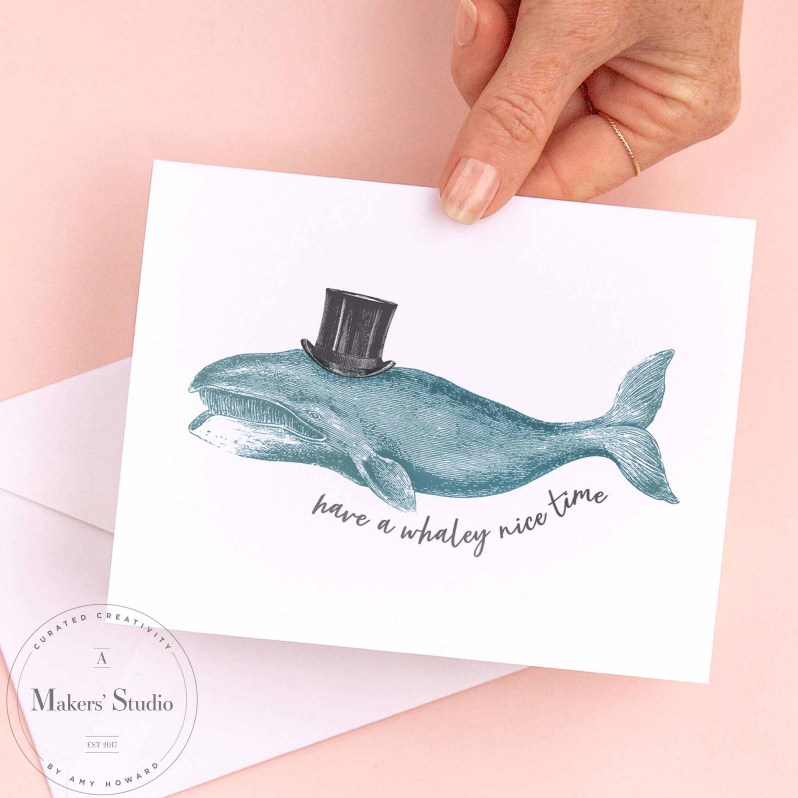 Set of 4 Folded Notecards and Envelopes 5x7